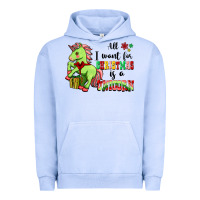 Pigment Grape Ice All I Want For Christmas Is A Unicorn Urban Hoodie - FaDigitalArtStudio