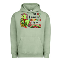 Pigment Oil Green All I Want For Christmas Is A Unicorn Urban Hoodie - FaDigitalArtStudio