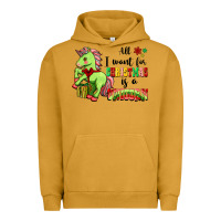 Pigment Peanut Butter All I Want For Christmas Is A Unicorn Urban Hoodie - FaDigitalArtStudio