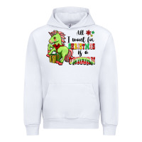 White All I Want For Christmas Is A Unicorn Urban Hoodie - FaDigitalArtStudio