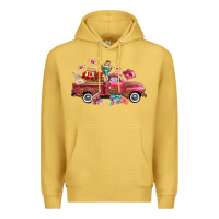 Antique Gold valentine's day truck photography love side view Premium Hoodie - FaDigitalArtStudio