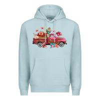Blue Mist valentine's day truck photography love side view Premium Hoodie - FaDigitalArtStudio