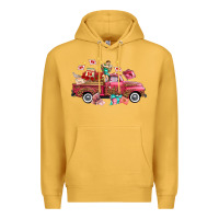 Mustard valentine's day truck photography love side view Premium Hoodie - FaDigitalArtStudio