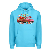 Ocean Blue valentine's day truck photography love side view Premium Hoodie - FaDigitalArtStudio