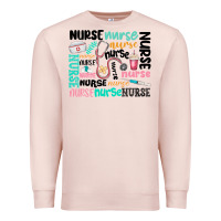 Pale Pink nurse Premium Sweatshirt - MaliasSmallBusiness