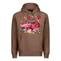 Chestnut valentine's day truck farm animals Premium Hoodie - FaDigitalArtStudio
