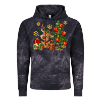 Cloud Black reindeer and christmas tree Vintage Hoodie - AdoDesignShop