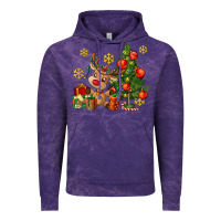 Cloud Purple reindeer and christmas tree Vintage Hoodie - AdoDesignShop