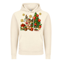 Vintage Artic reindeer and christmas tree Vintage Hoodie - AdoDesignShop