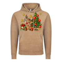 Vintage Coffee reindeer and christmas tree Vintage Hoodie - AdoDesignShop