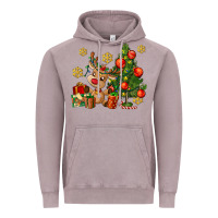 Vintage Zinc reindeer and christmas tree Vintage Hoodie - AdoDesignShop