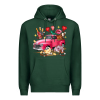 Sports Green valentine's day truck farm animals Premium Hoodie - FaDigitalArtStudio