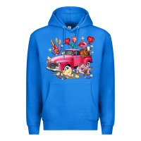 True Royal valentine's day truck farm animals Premium Hoodie - FaDigitalArtStudio