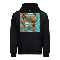 Black longhorn bull seamless pattern Urban Hoodie - HRA Design Shop