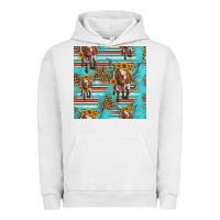 Pigment Lunar Rock longhorn bull seamless pattern Urban Hoodie - HRA Design Shop