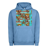 Longhorn Bull Seamless Pattern Urban Hoodie | Teevron