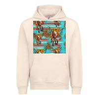 Sandshell longhorn bull seamless pattern Urban Hoodie - HRA Design Shop