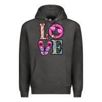Charcoal Heather love summer Premium Hoodie - CowhideDigitalArt