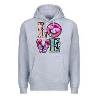Heather Grey love summer Premium Hoodie - CowhideDigitalArt