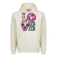 Oatmeal Heather love summer Premium Hoodie - CowhideDigitalArt
