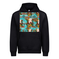 Black charolais cow seamless pattern Urban Hoodie - HRA Design Shop