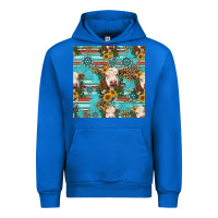 Cobalt charolais cow seamless pattern Urban Hoodie - HRA Design Shop