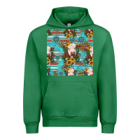 Emerald charolais cow seamless pattern Urban Hoodie - HRA Design Shop