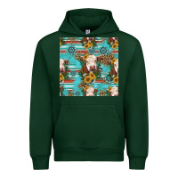 Forest Green charolais cow seamless pattern Urban Hoodie - HRA Design Shop