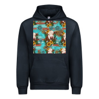 Navy charolais cow seamless pattern Urban Hoodie - HRA Design Shop