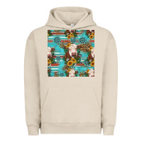 Pigment French Oak charolais cow seamless pattern Urban Hoodie - HRA Design Shop
