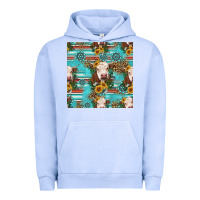 Pigment Grape Ice charolais cow seamless pattern Urban Hoodie - HRA Design Shop