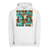 Pigment Lunar Rock charolais cow seamless pattern Urban Hoodie - HRA Design Shop