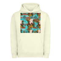 Pigment Pistachio charolais cow seamless pattern Urban Hoodie - HRA Design Shop