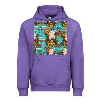 Tulip charolais cow seamless pattern Urban Hoodie - HRA Design Shop