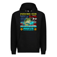 Black fishing dad like a regular dad but cooler Premium Hoodie - HRA Design Shop