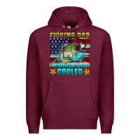 Burgundy fishing dad like a regular dad but cooler Premium Hoodie - HRA Design Shop