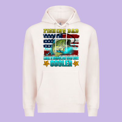 Fishing Dad Like A Regular Dad But Cooler Premium Hoodie Designed By Hra Design Shop