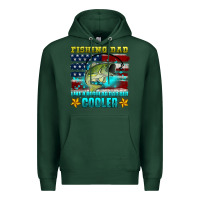 Sports Green fishing dad like a regular dad but cooler Premium Hoodie - HRA Design Shop