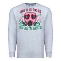 Heather Grey love is in the air Premium Sweatshirt - MaliasSmallBusiness