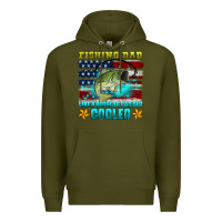 Army Green fishing dad like a regular dad but cooler Premium Hoodie - HRA Design Shop
