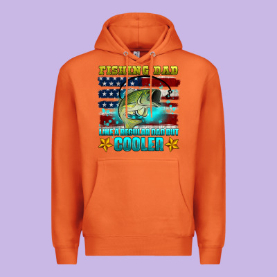 Fishing Dad Like A Regular Dad But Cooler Premium Hoodie Designed By Hra Design Shop