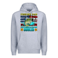 Heather Grey fishing dad like a regular dad but cooler Premium Hoodie - HRA Design Shop
