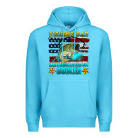 Ocean Blue fishing dad like a regular dad but cooler Premium Hoodie - HRA Design Shop