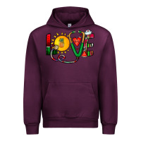 Mauve Wine summer nurse Urban Hoodie - CowhideDigitalArt