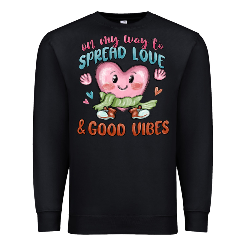 On My Way To Spread Love Premium Sweatshirt by MaliasSmallBusiness | Teevron