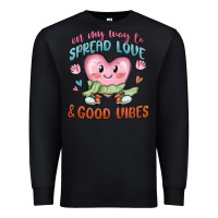 Black on my way to spread love Premium Sweatshirt - MaliasSmallBusiness