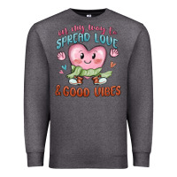 Charcoal Heather on my way to spread love Premium Sweatshirt - MaliasSmallBusiness