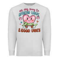 Dove Grey on my way to spread love Premium Sweatshirt - MaliasSmallBusiness