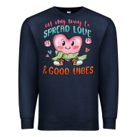 Navy on my way to spread love Premium Sweatshirt - MaliasSmallBusiness