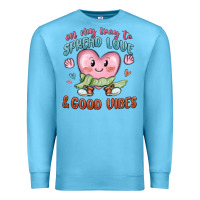 Ocean Blue on my way to spread love Premium Sweatshirt - MaliasSmallBusiness